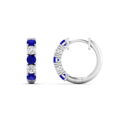 1 Carat Sparkle Five Stone Hoop Earrings Fascinating Diamonds