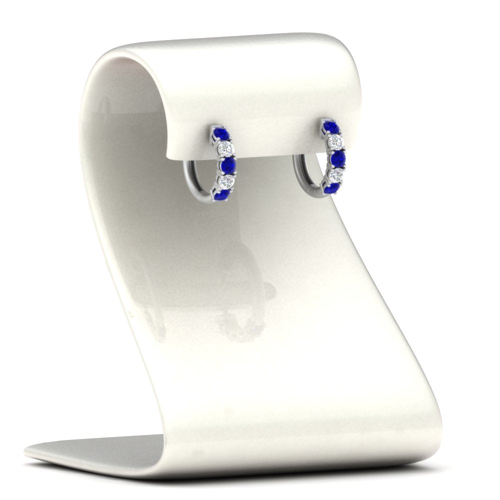 1 Carat Sparkle Five Stone Hoop Earrings Fascinating Diamonds