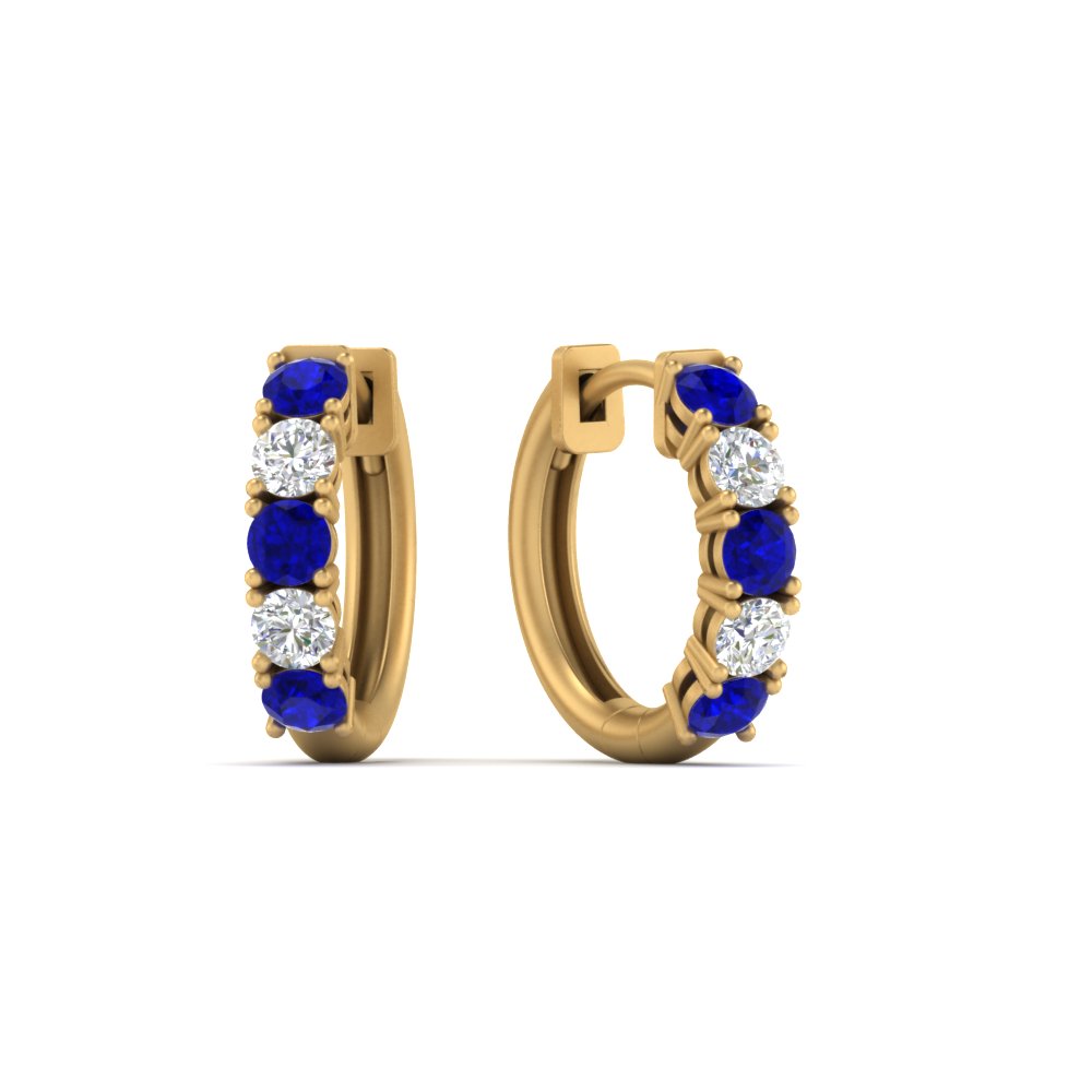 1 Carat Sparkle Five Stone Hoop Earrings Fascinating Diamonds