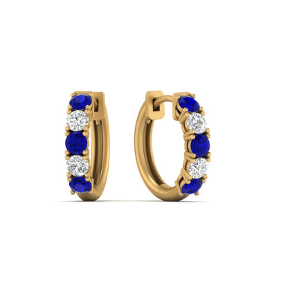 1 Carat Sparkle Five Stone Hoop Earrings Fascinating Diamonds