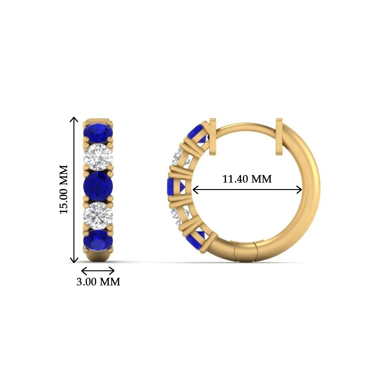 1 Carat Sparkle Five Stone Hoop Earrings Fascinating Diamonds