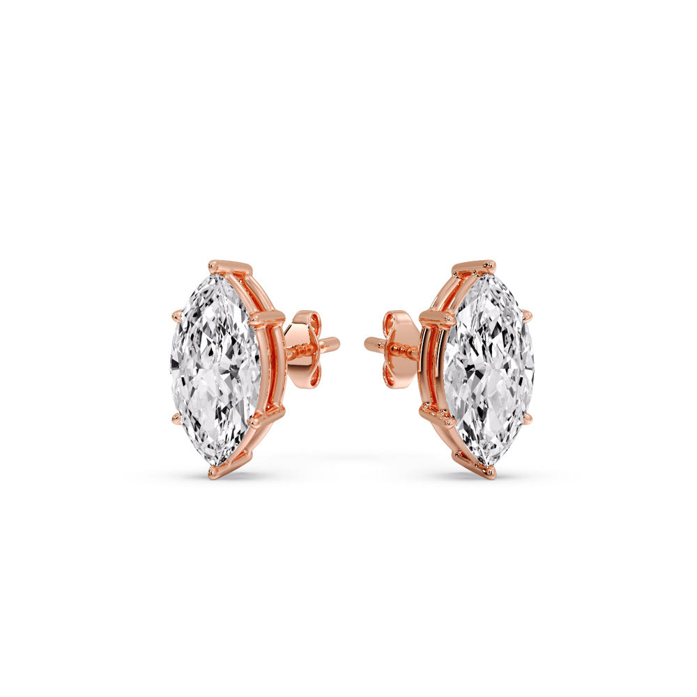 Marquise Diamond 6 Prong Stud Earrings Fascinating Diamonds