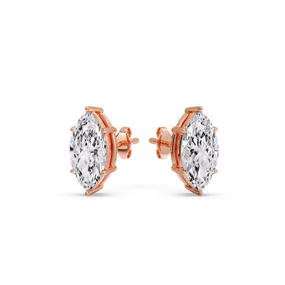 Marquise Diamond 6 Prong Stud Earrings Fascinating Diamonds