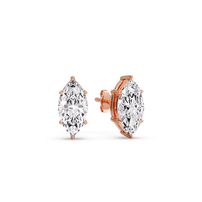 Marquise Diamond 6 Prong Stud Earrings Fascinating Diamonds