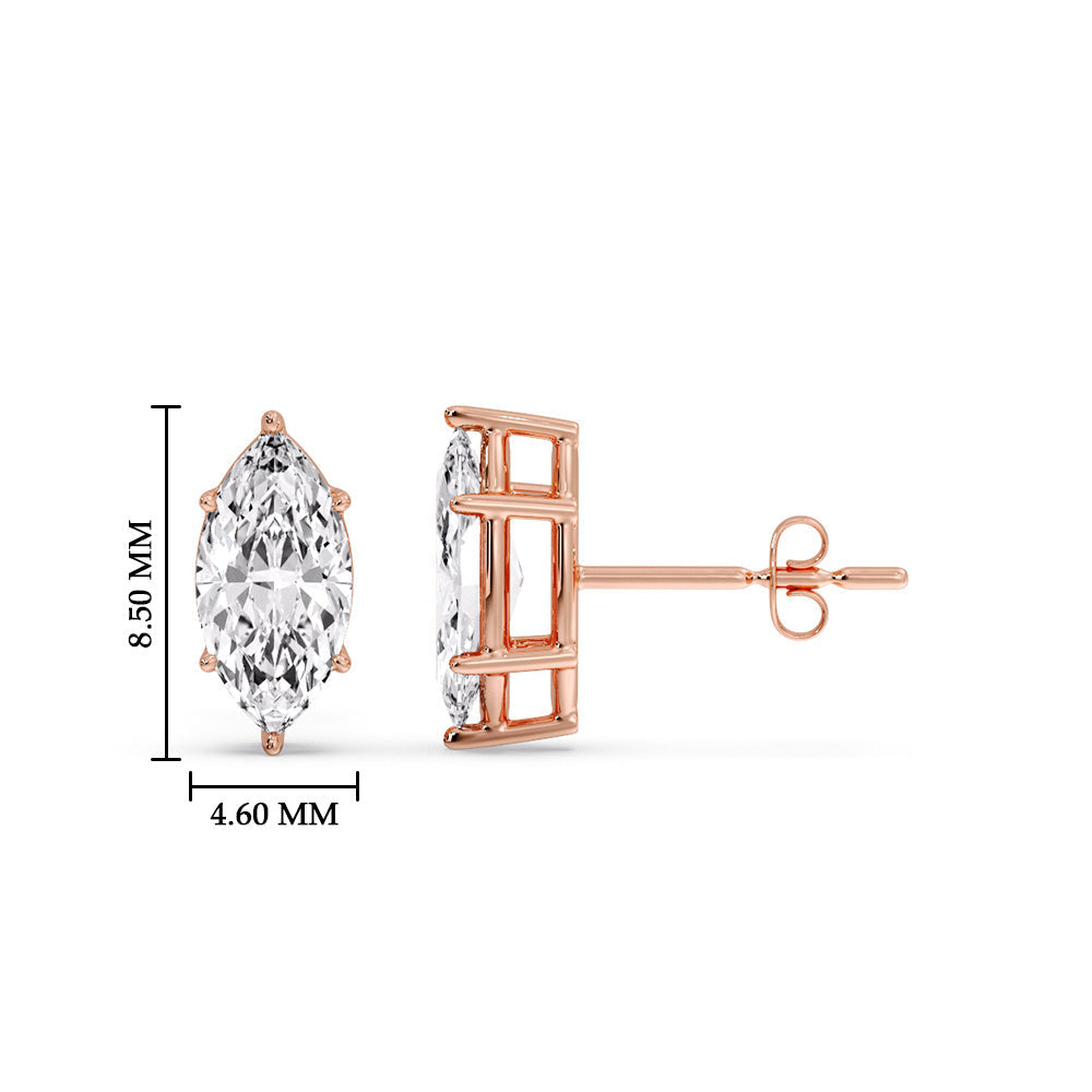 Marquise Diamond 6 Prong Stud Earrings Fascinating Diamonds