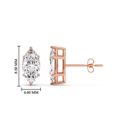 Marquise Diamond 6 Prong Stud Earrings Fascinating Diamonds