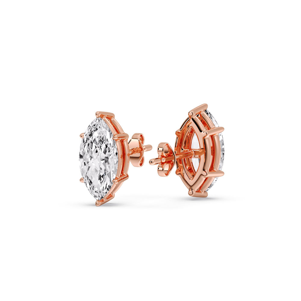 Marquise Diamond 6 Prong Stud Earrings Fascinating Diamonds