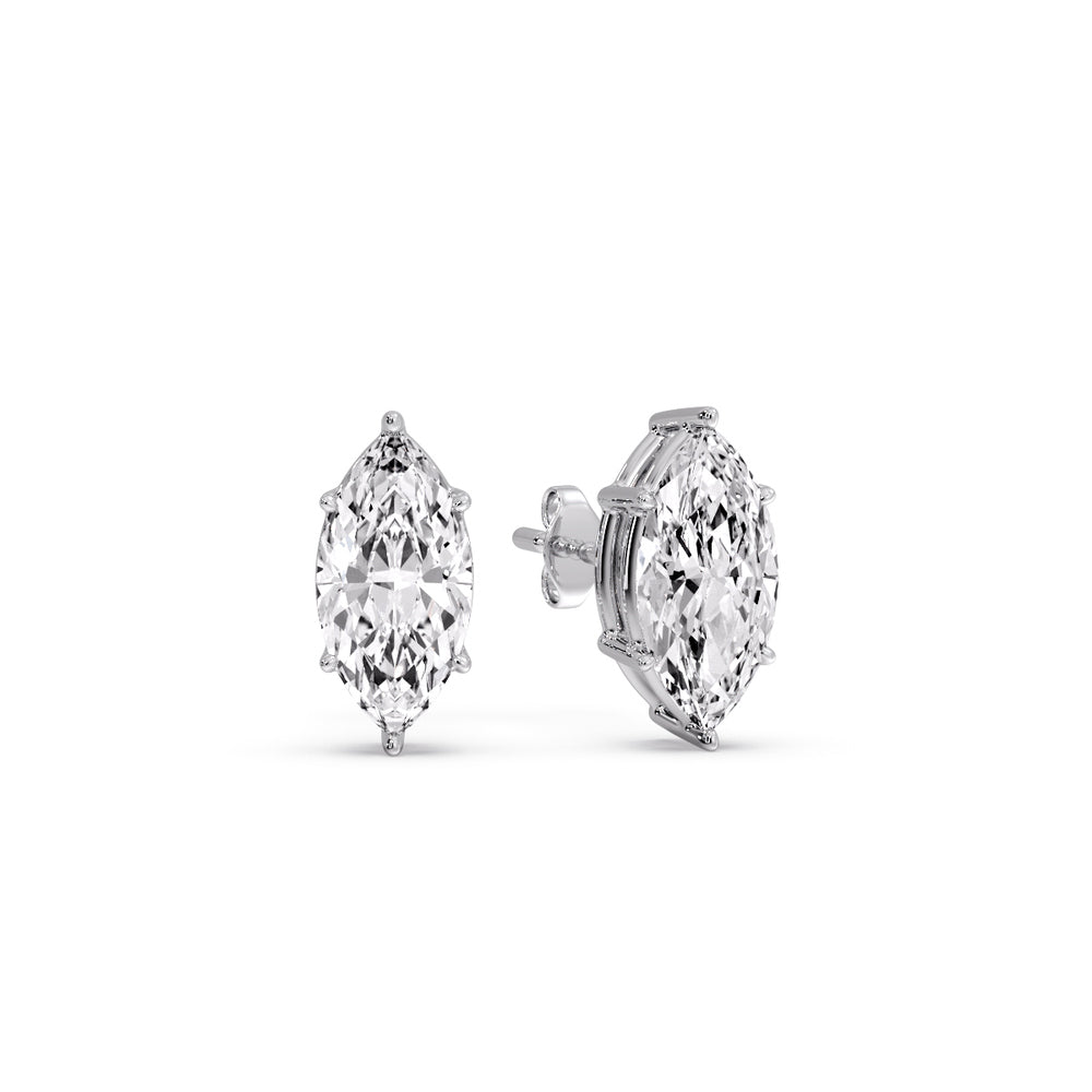 Marquise Diamond 6 Prong Stud Earrings Fascinating Diamonds