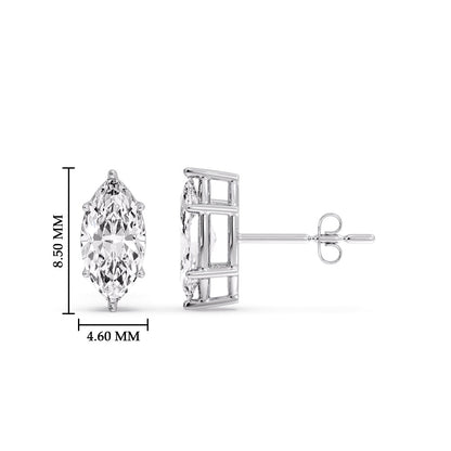 Marquise Diamond 6 Prong Stud Earrings Fascinating Diamonds