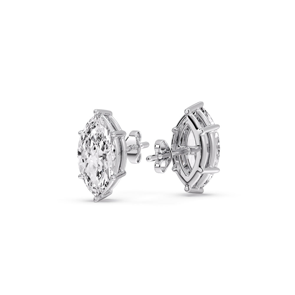 Marquise Diamond 6 Prong Stud Earrings Fascinating Diamonds