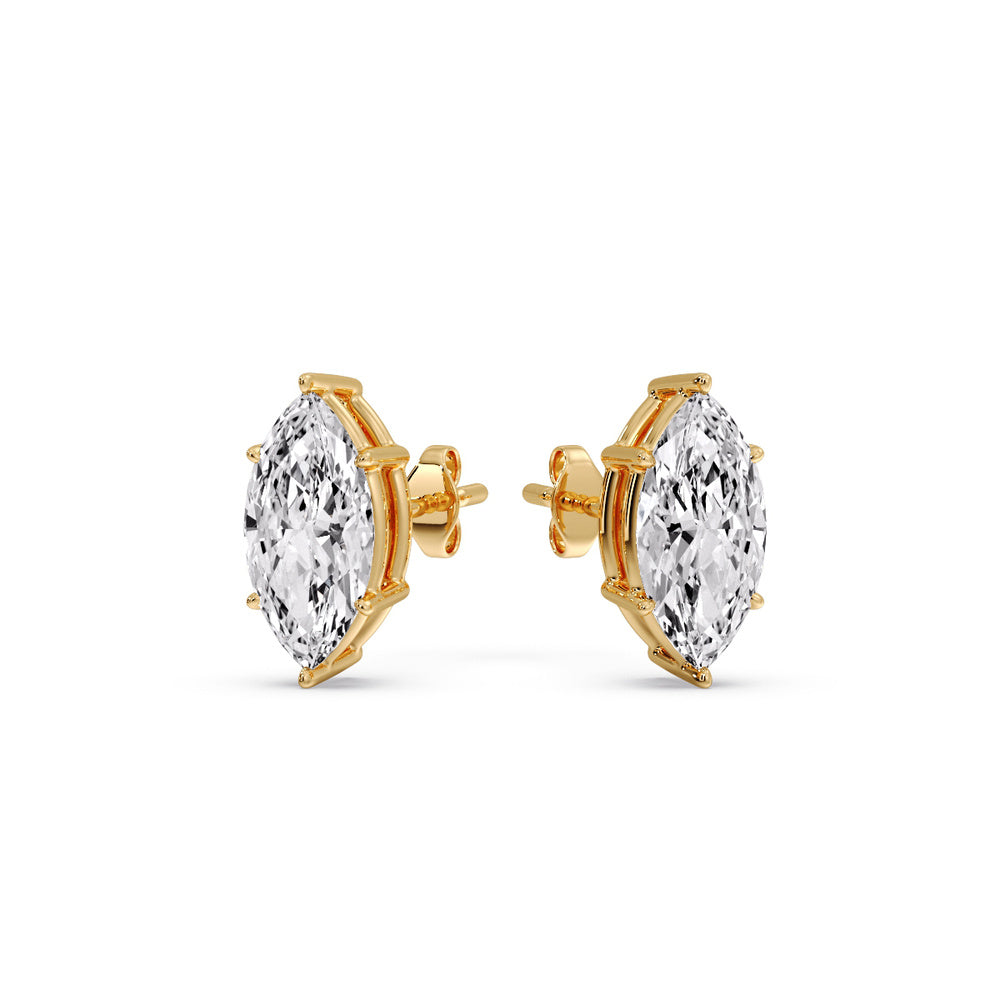 Marquise Diamond 6 Prong Stud Earrings Fascinating Diamonds