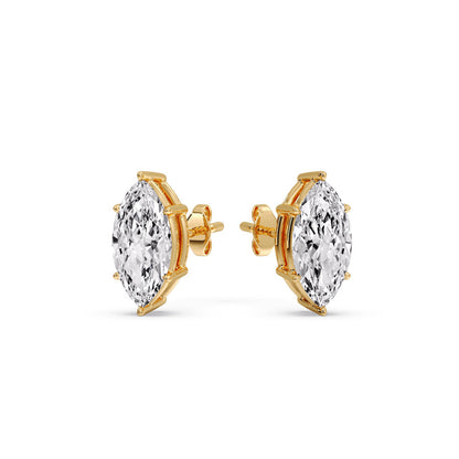 Marquise Diamond 6 Prong Stud Earrings Fascinating Diamonds