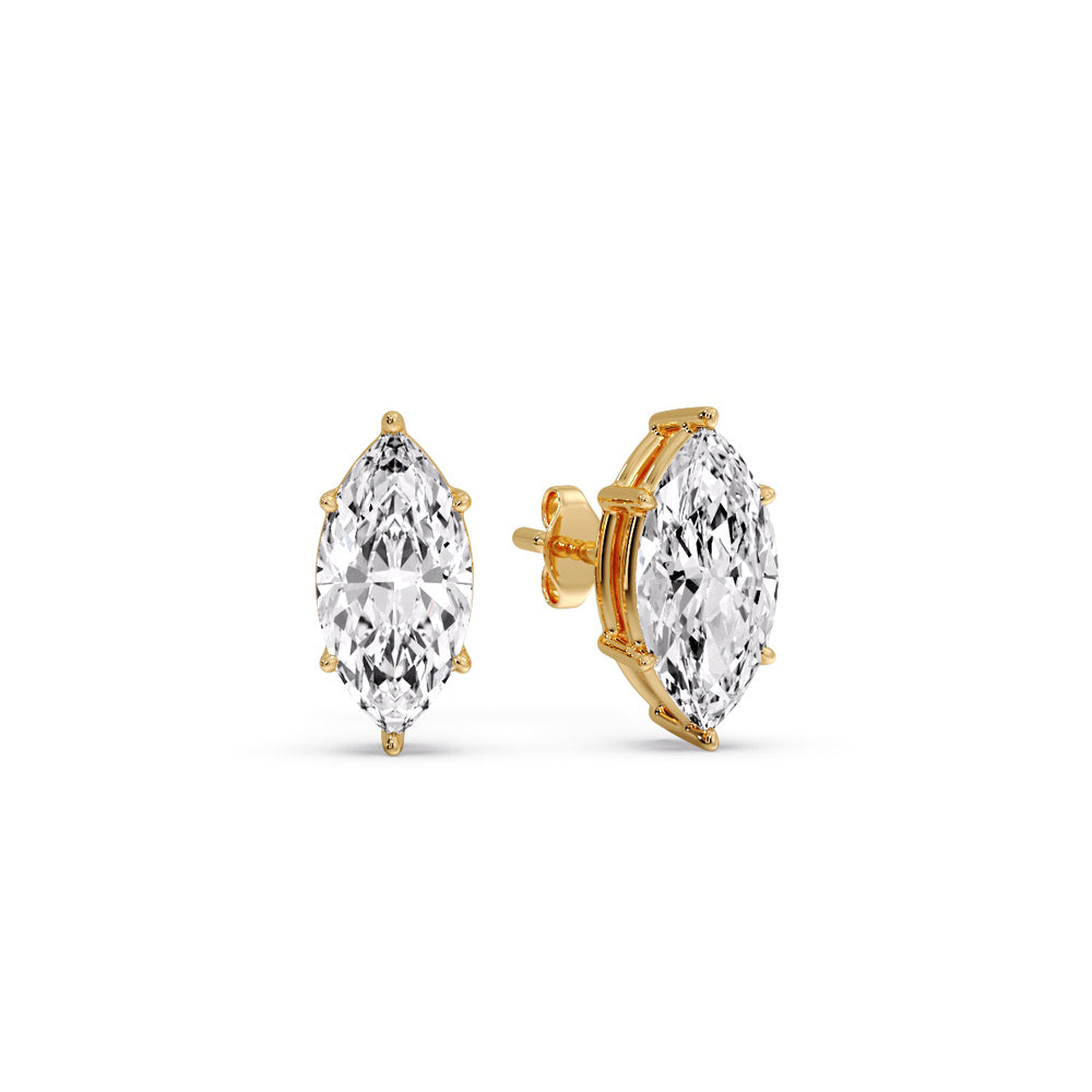 Marquise Diamond 6 Prong Stud Earrings Fascinating Diamonds