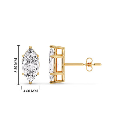 Marquise Diamond 6 Prong Stud Earrings Fascinating Diamonds