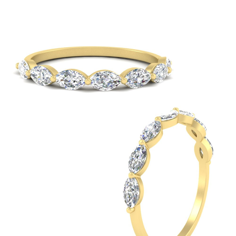7 Stone Marquise East West 1 Carat Band Fascinating Diamonds