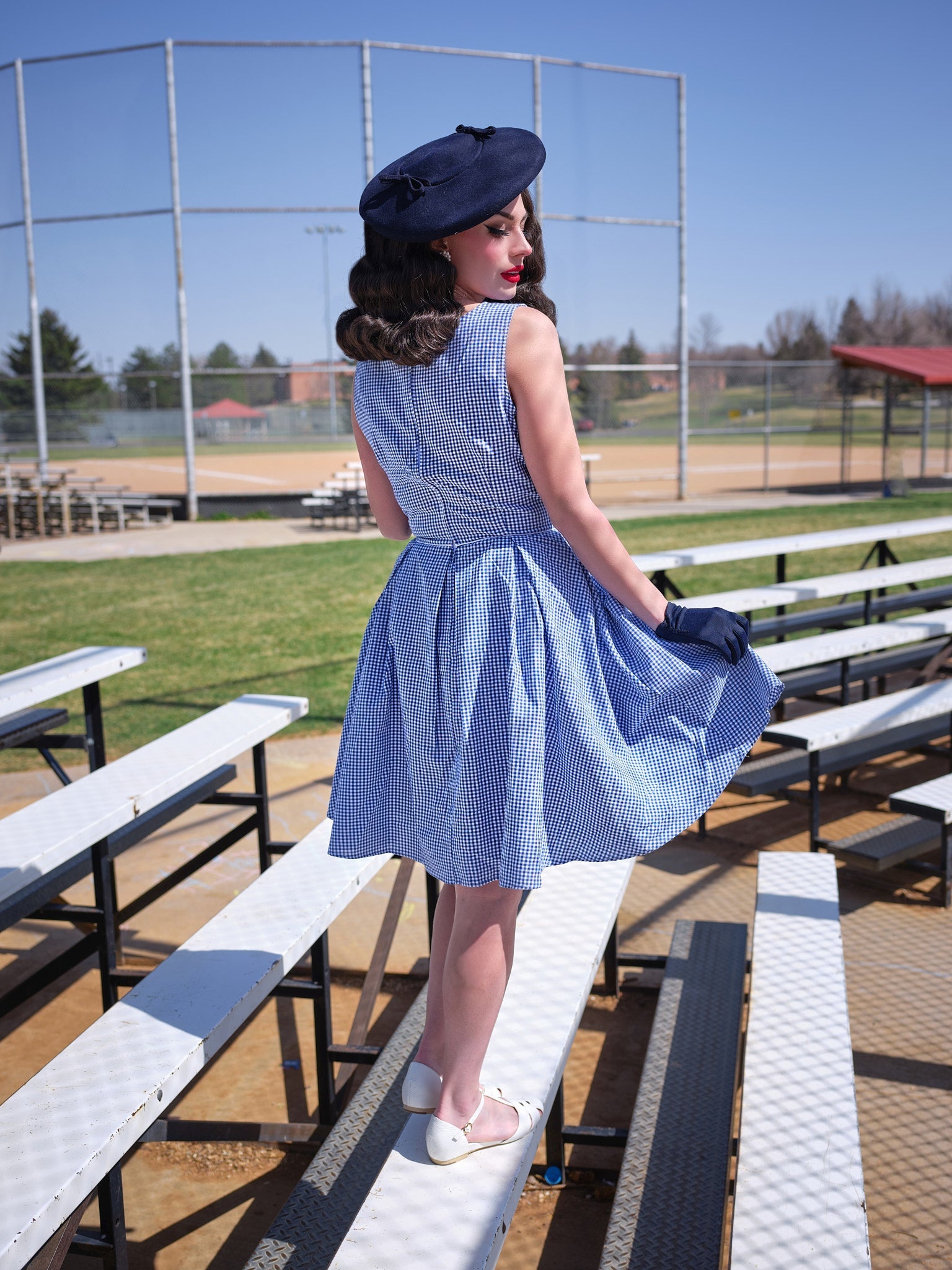 Elizabeth Dress in Gingham - XS only Retrolicious