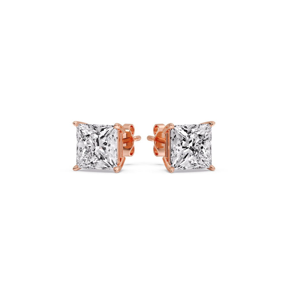Princess Cut Diamond Stud Earring Fascinating Diamonds