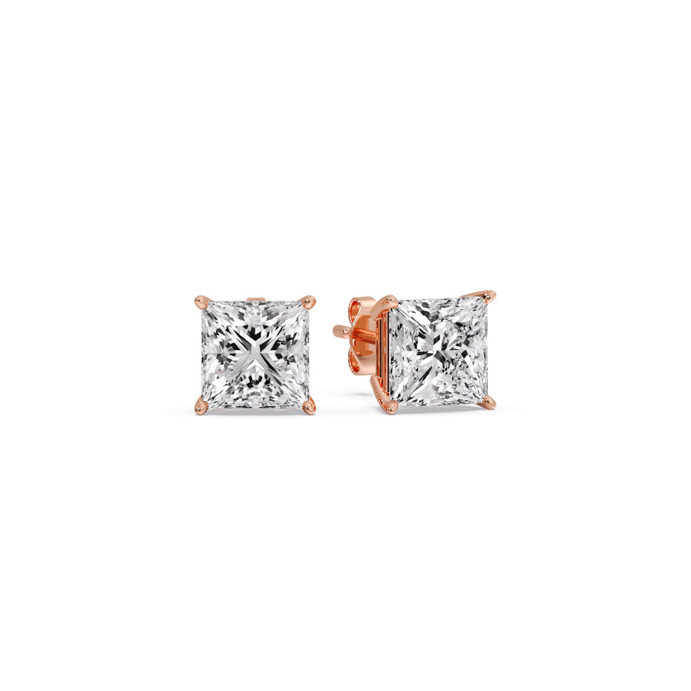 Princess Cut Diamond Stud Earring Fascinating Diamonds