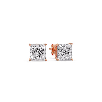 Princess Cut Diamond Stud Earring Fascinating Diamonds