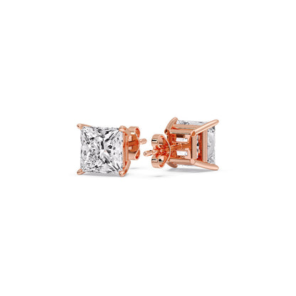 Princess Cut Diamond Stud Earring Fascinating Diamonds