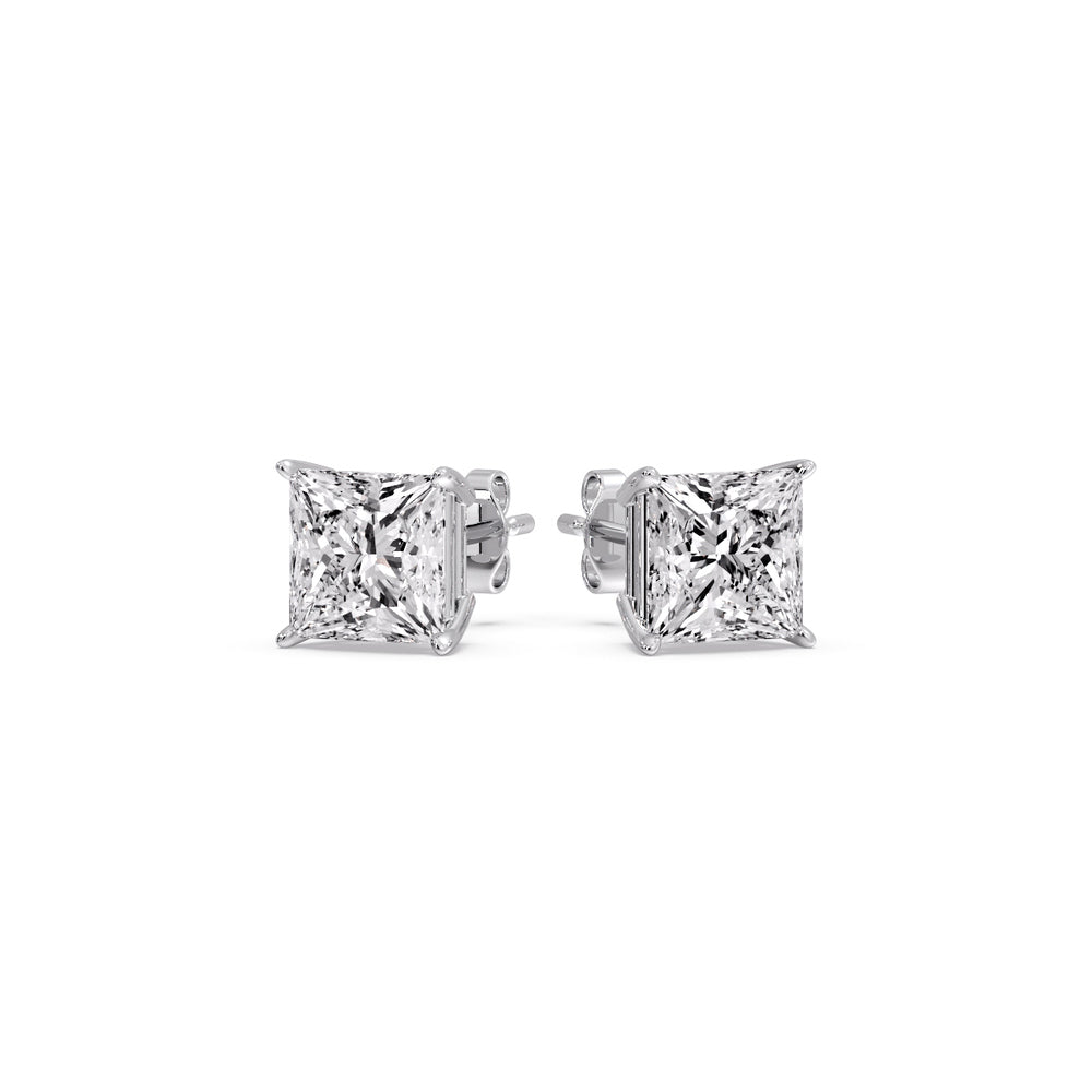 Princess Cut Diamond Stud Earring Fascinating Diamonds