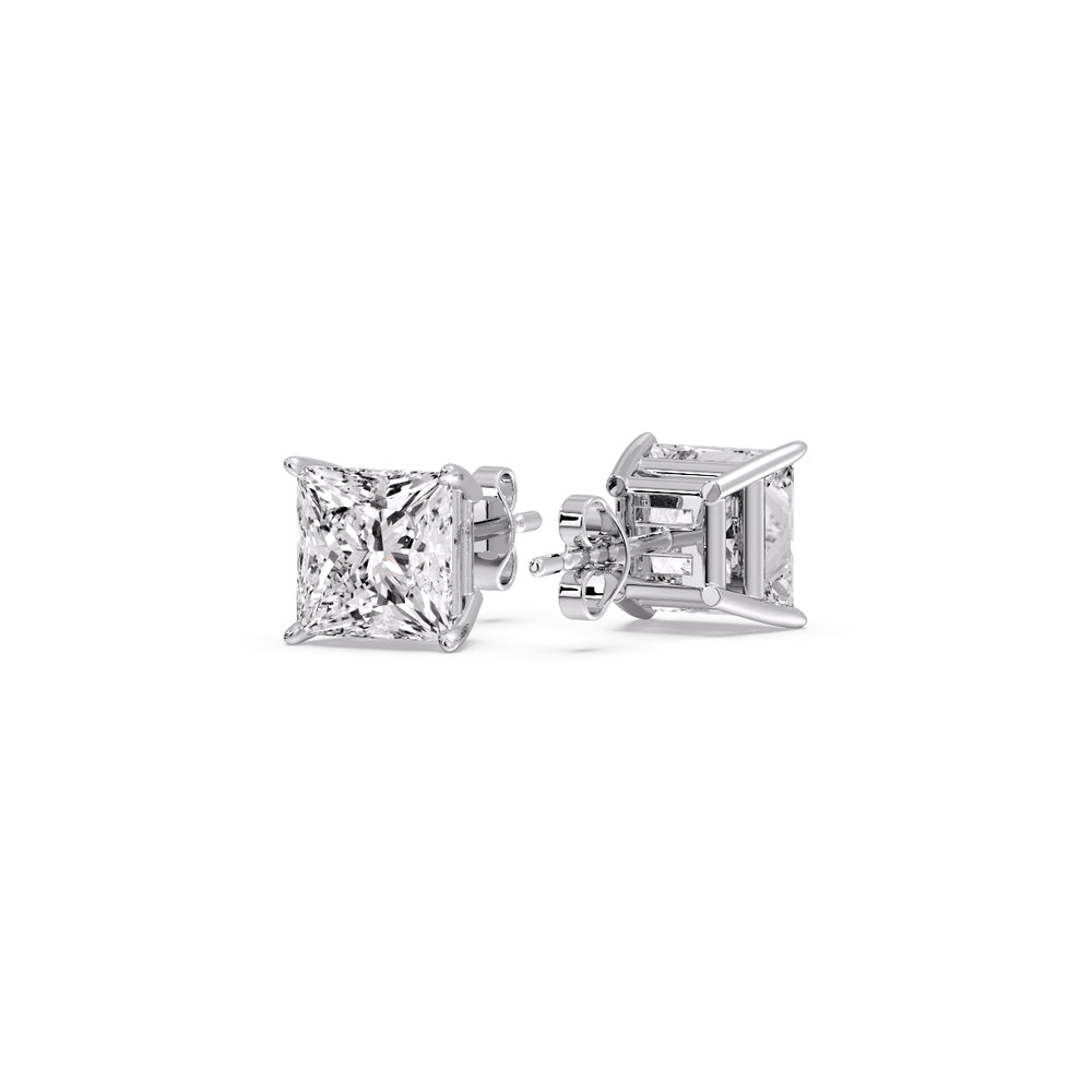 Princess Cut Diamond Stud Earring Fascinating Diamonds