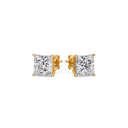 Princess Cut Diamond Stud Earring Fascinating Diamonds