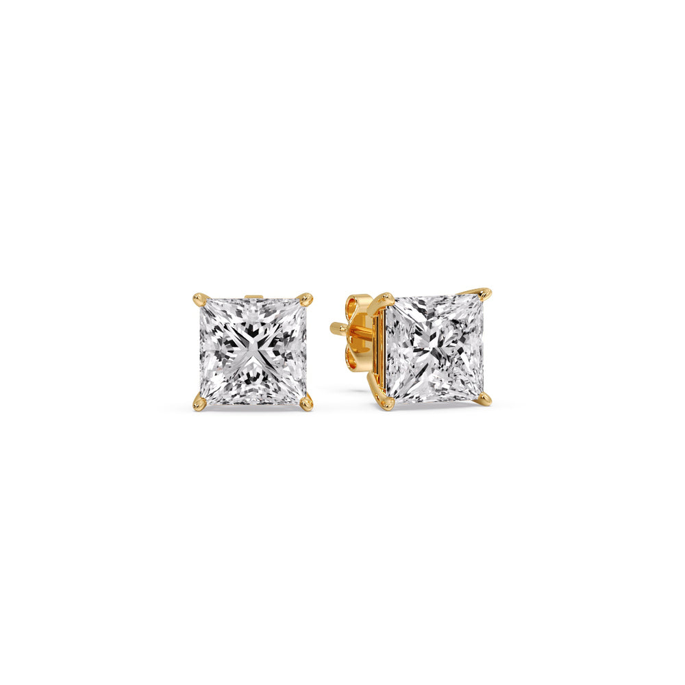 Princess Cut Diamond Stud Earring Fascinating Diamonds