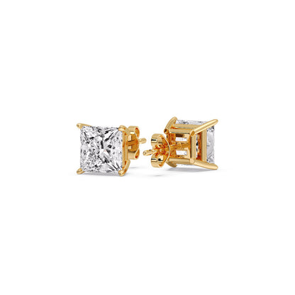 Princess Cut Diamond Stud Earring Fascinating Diamonds