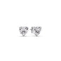 Heart Shaped 3 Prong Basket Stud Earring Fascinating Diamonds