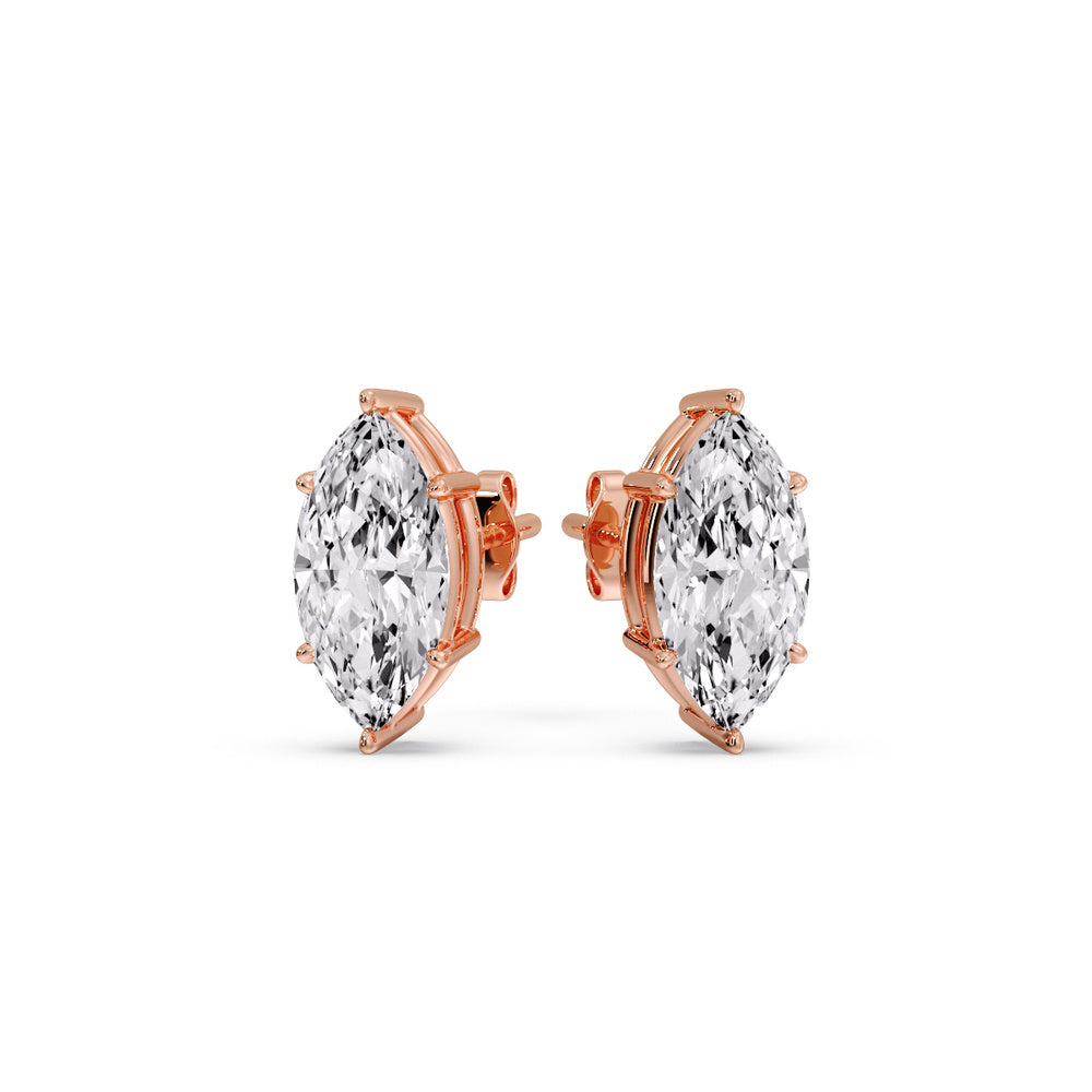 Marquise Diamond 6 Prong Stud Earrings Fascinating Diamonds