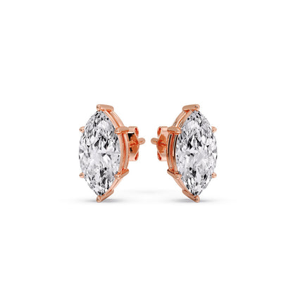 Marquise Diamond 6 Prong Stud Earrings Fascinating Diamonds