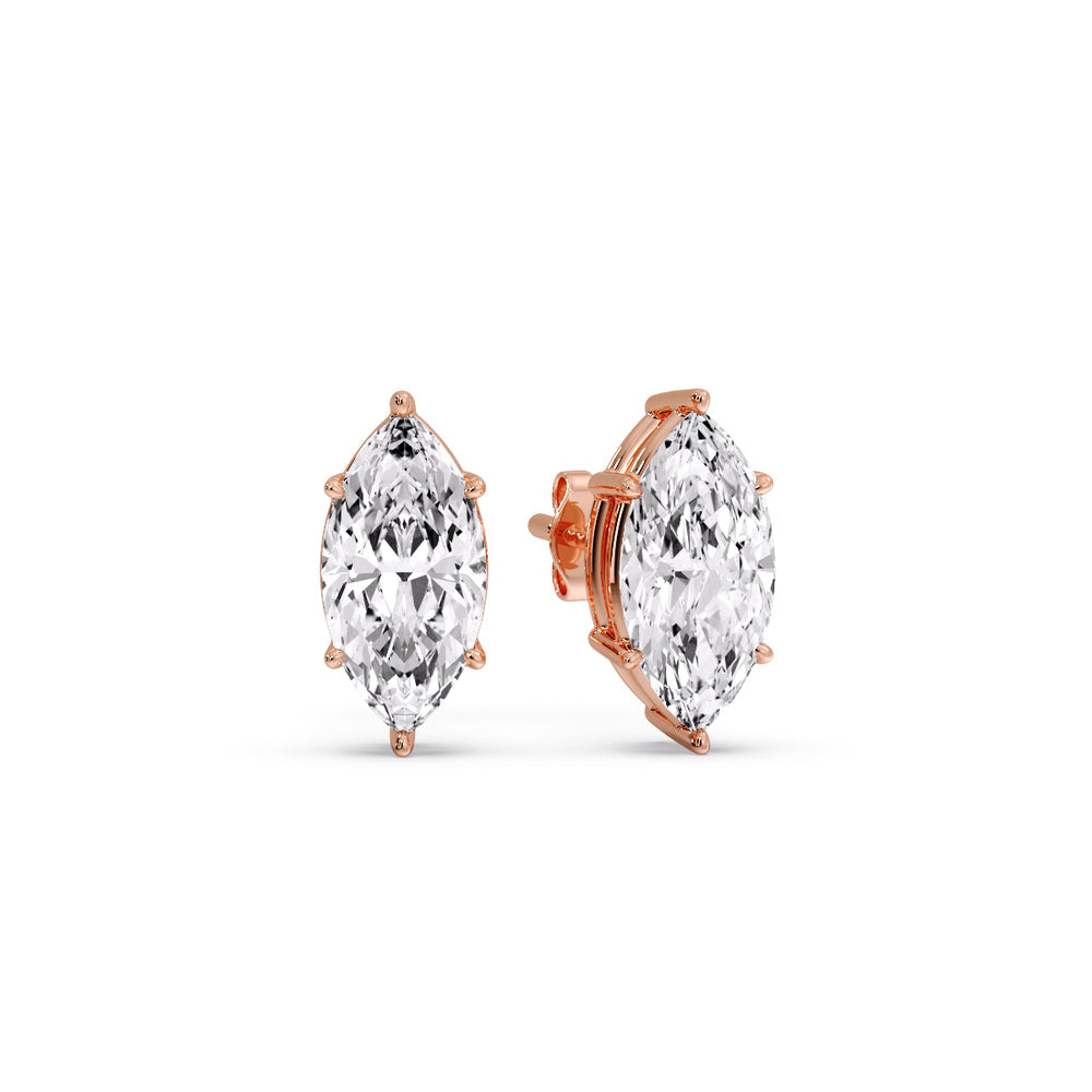 Marquise Diamond 6 Prong Stud Earrings Fascinating Diamonds