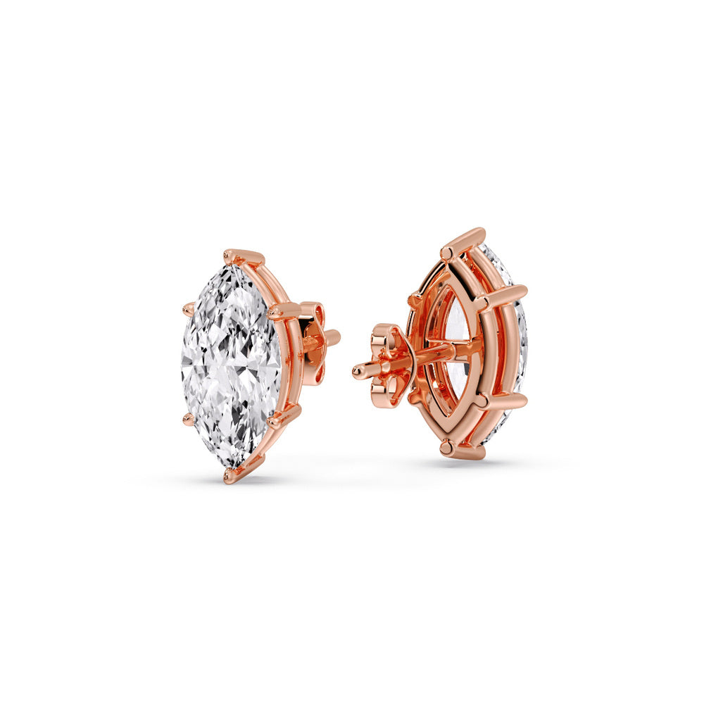 Marquise Diamond 6 Prong Stud Earrings Fascinating Diamonds