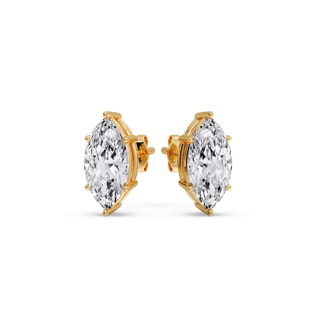Marquise Diamond 6 Prong Stud Earrings Fascinating Diamonds