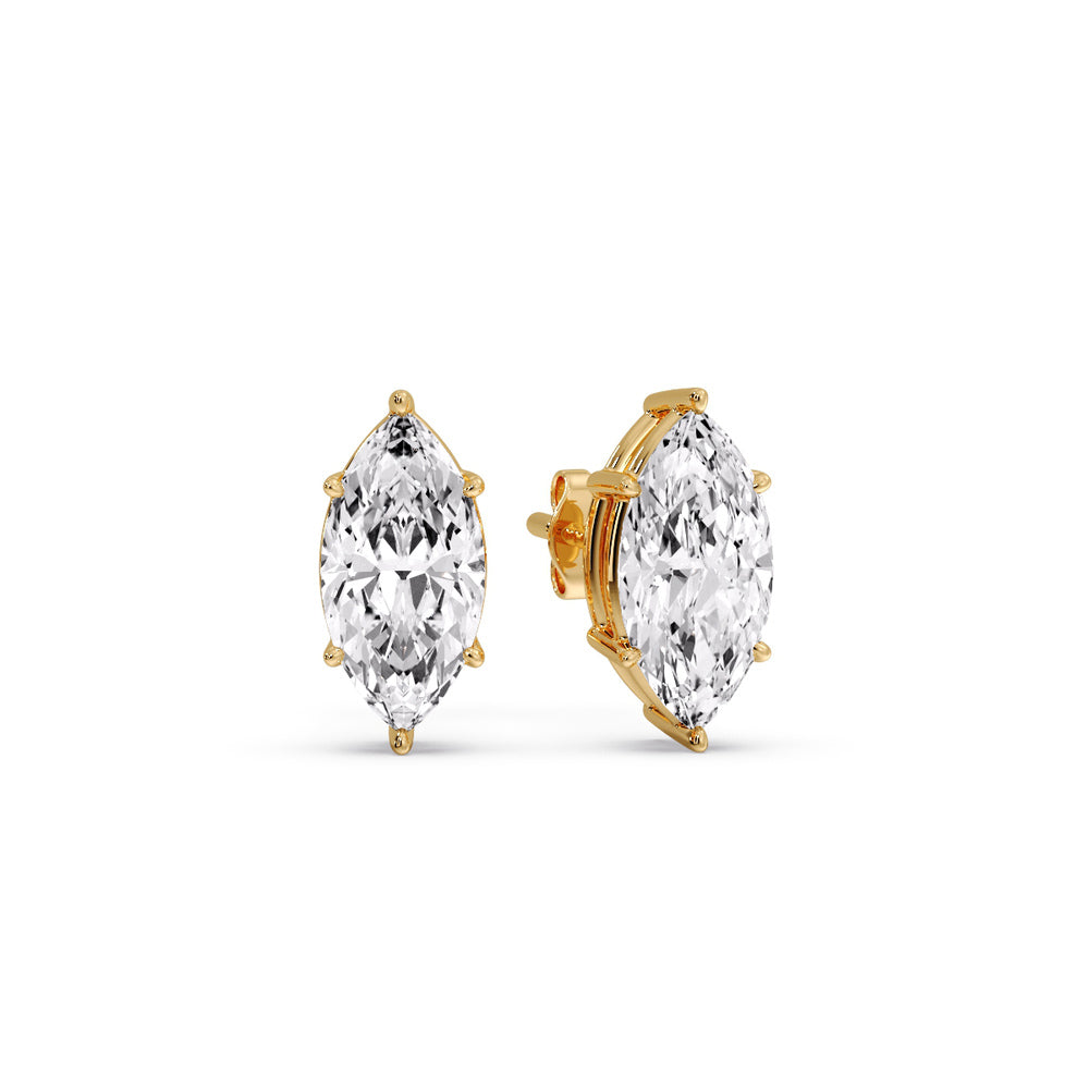 Marquise Diamond 6 Prong Stud Earrings Fascinating Diamonds