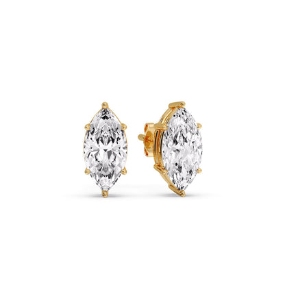 Marquise Diamond 6 Prong Stud Earrings Fascinating Diamonds