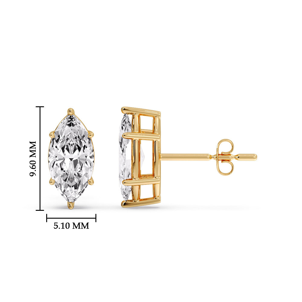 Marquise Diamond 6 Prong Stud Earrings Fascinating Diamonds
