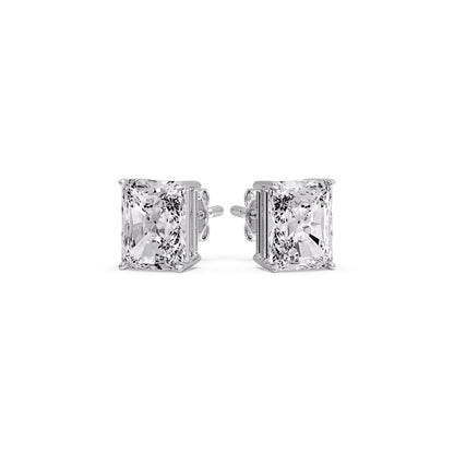 Radiant Diamond Basket Stud Earring Fascinating Diamonds