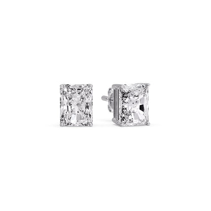 Radiant Diamond Basket Stud Earring Fascinating Diamonds