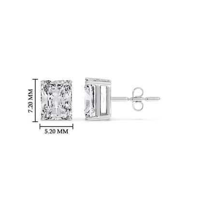 Radiant Diamond Basket Stud Earring Fascinating Diamonds