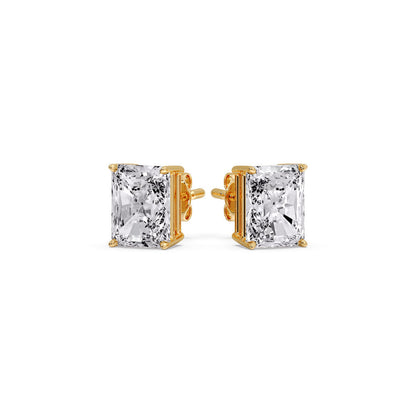 Radiant Diamond Basket Stud Earring Fascinating Diamonds