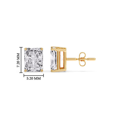 Radiant Diamond Basket Stud Earring Fascinating Diamonds