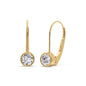 Lever Back Bezel Set Round Diamond Earrings Fascinating Diamonds