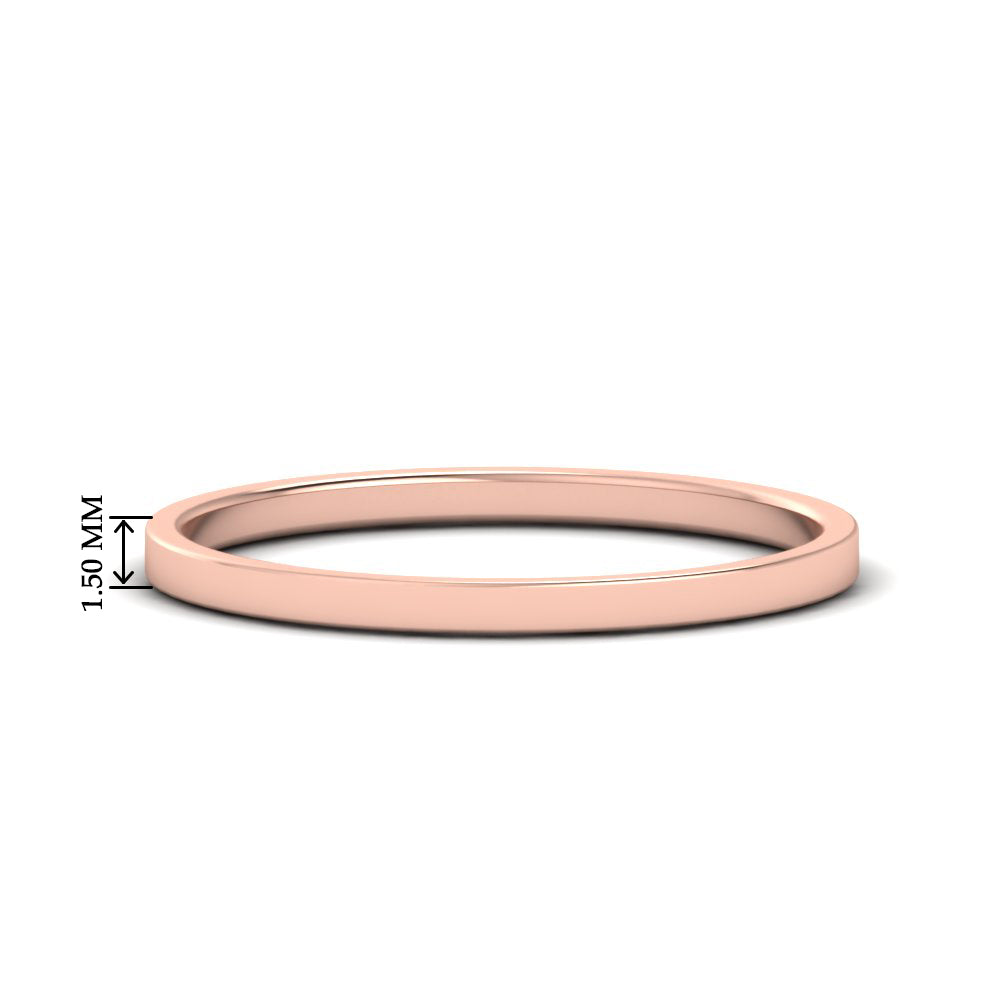 Unisex Classic Flat Cigar Band Fascinating Diamonds
