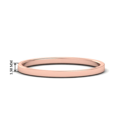Unisex Classic Flat Cigar Band Fascinating Diamonds