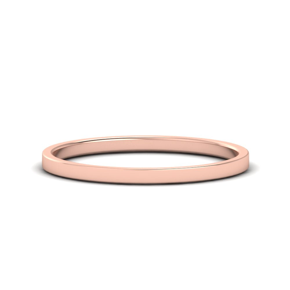 Unisex Classic Flat Cigar Band Fascinating Diamonds