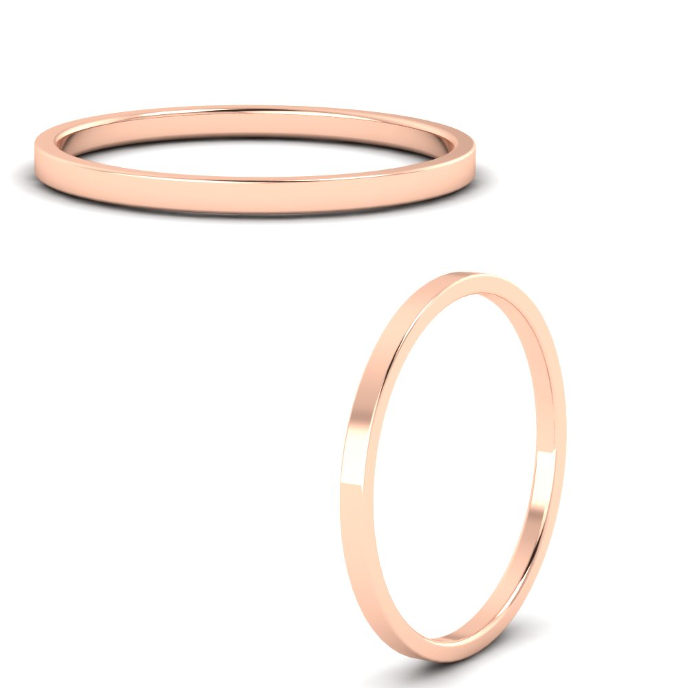 Unisex Classic Flat Cigar Band Fascinating Diamonds