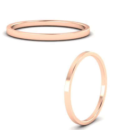 Unisex Classic Flat Cigar Band Fascinating Diamonds