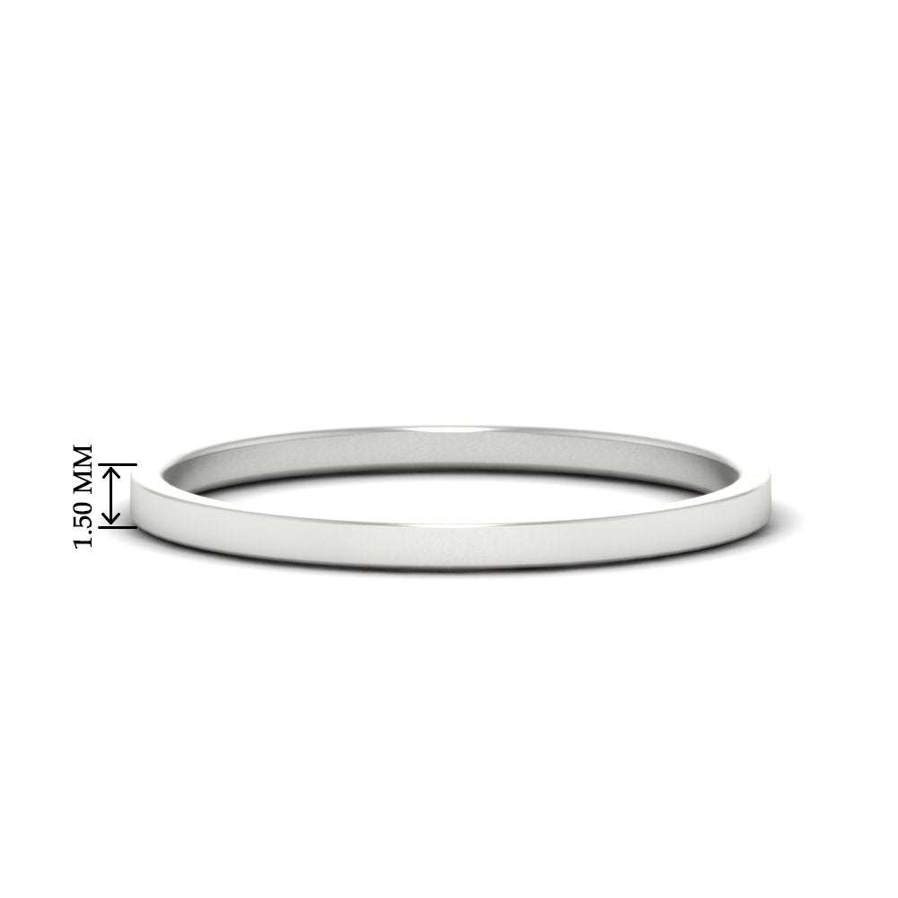 Unisex Classic Flat Cigar Band Fascinating Diamonds